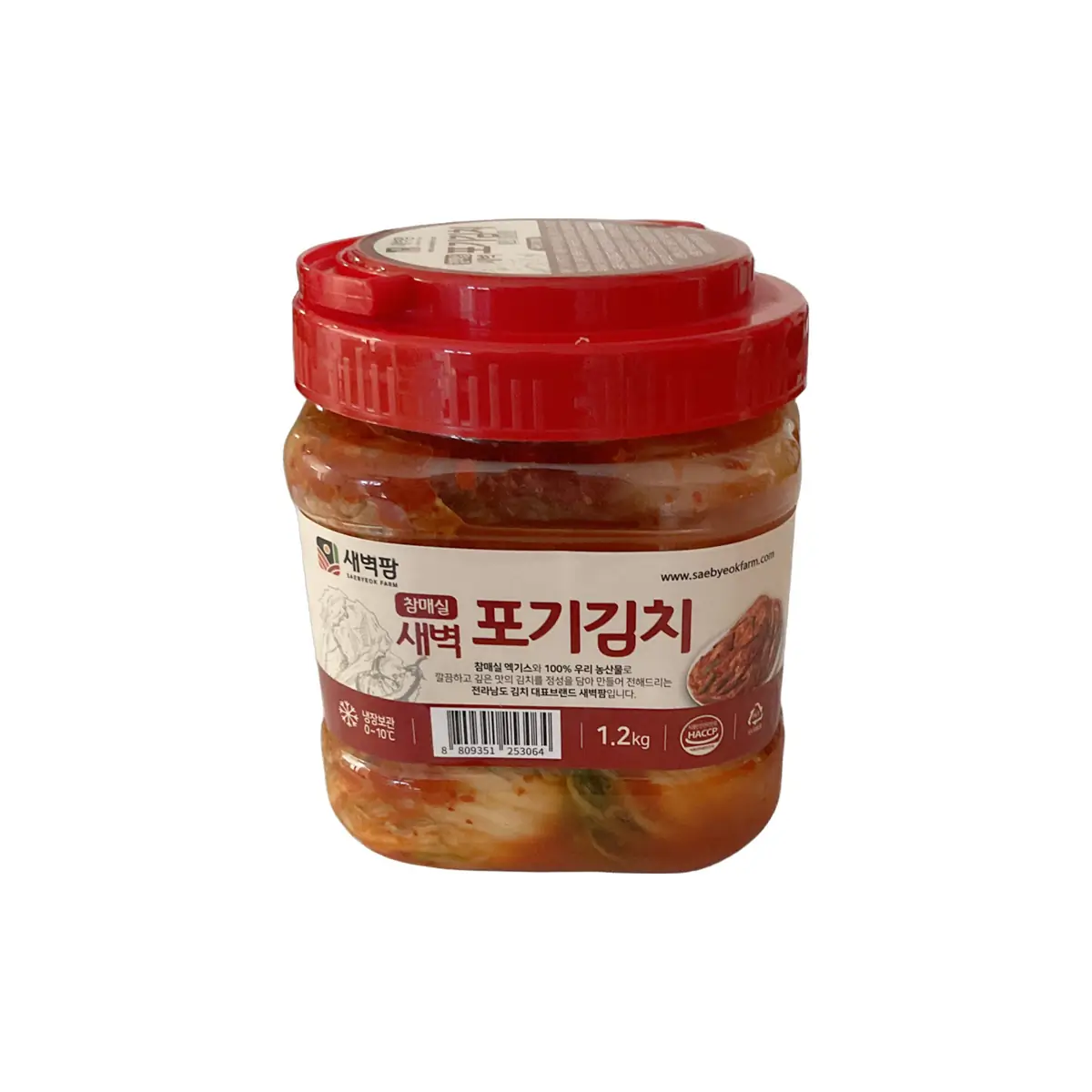 새벽팜 Cham Maesil Whole Napa Cabbage Kimchi – 1.2kg Premium Korean Kimchi